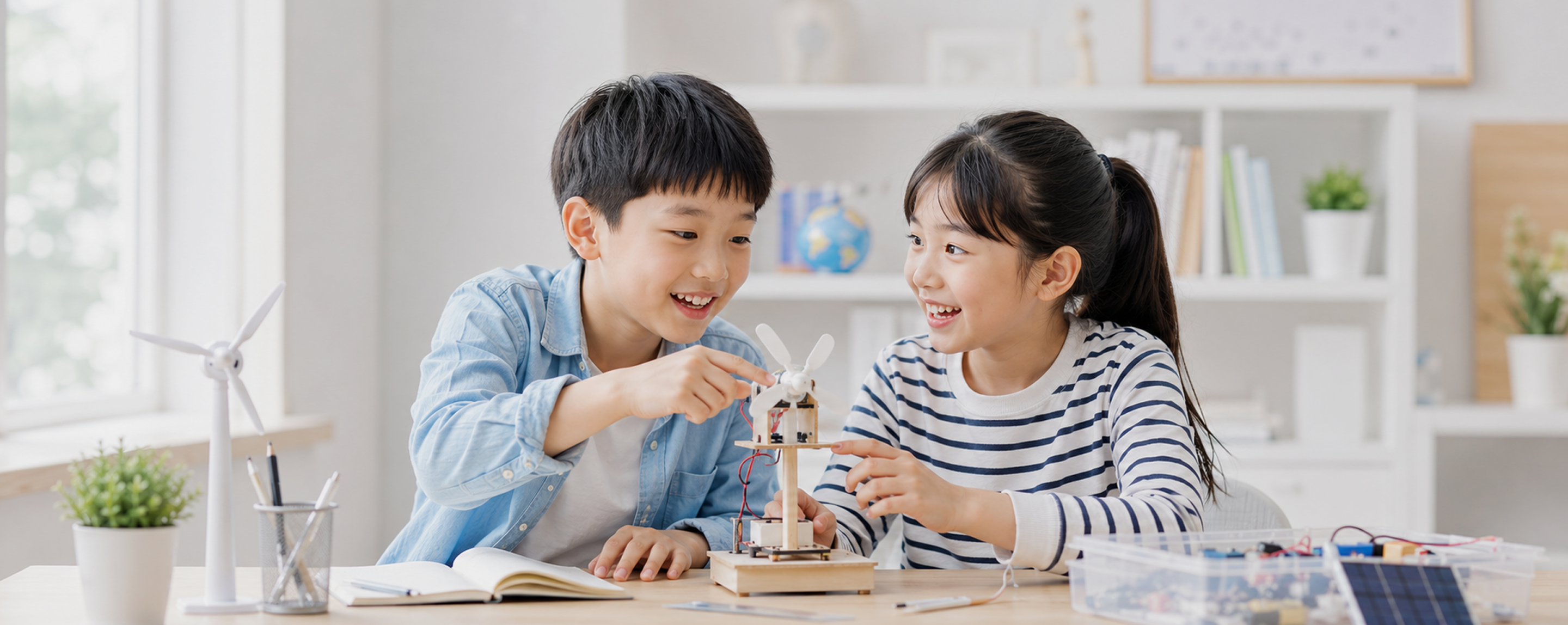 孩子进行科学实验